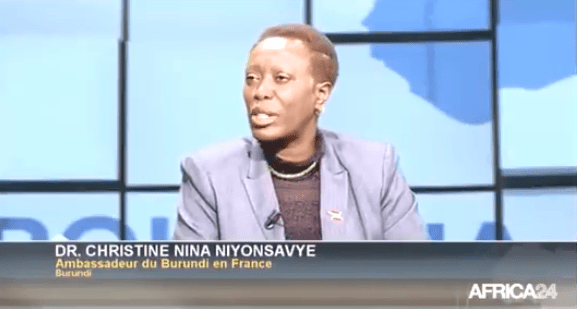 “Il n’y a pas de crise au Burundi”, dixit Amb. Christine-Nina NIYONSAVYE, Africa 24.