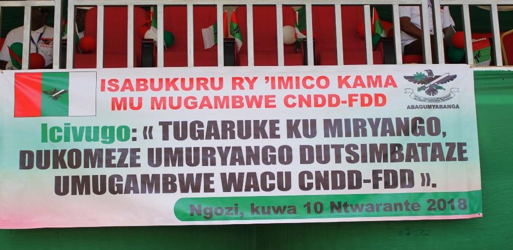 Festival du CNDD-FDD à Ngozi avec pour thème : Revalorisons les clans du Burundi, consolidons le parti CNDD-FDD