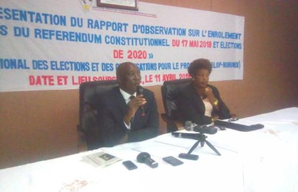 La Société Civile du Burundi présente son rapport bilan sur le processus d’enrôlement des électeurs pour le référendum constitutionnel 2018 et les élections de 2020
