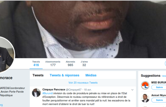 Les propos du porte-parole du CNARED, Mr Pancrace CIMPAYE dans Jeune Afrique sur le nouveau ministre des Affaires étrangères du Burundi sont aberrants.