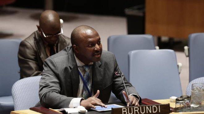 Discours de S.E.M. l’Ambassadeur Albert SHINGIRO, Représentant Permanent du Burundi auprès de l’ONU lors du briefing du Conseil de Sécurité sur la situation au Burundi, New York