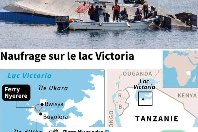 Le Président du Burundi transmet les condoléances à son homologue de Tanzanie : 218 morts après le naufrage d’un ferry surchargé sur le lac Victoria