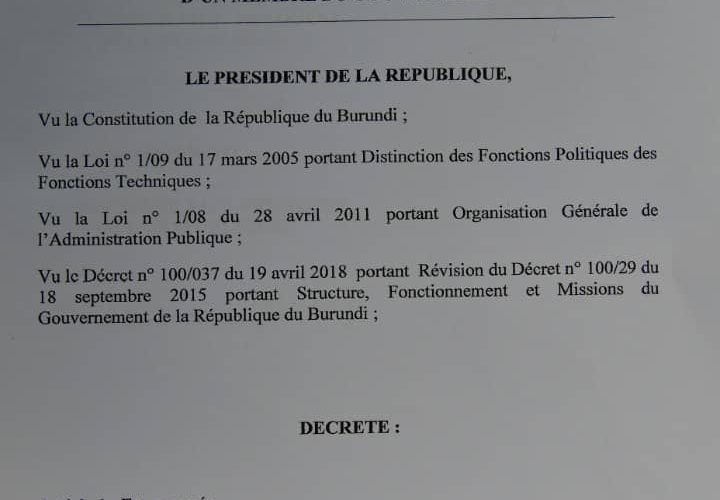 Burundi :  Frédéric Nahimana,  Amizero Y’Abarundi, nouveau  Ministre burundais de la COM