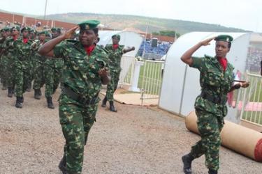 Les femmes militaires burundaises ont participé à la célébration de la journée internationale de la femme