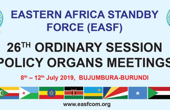 Burundi : 26ème session ordinaire de l’organe politique de l’EASF du 8 au 12 juillet 2019, à Bujumbura