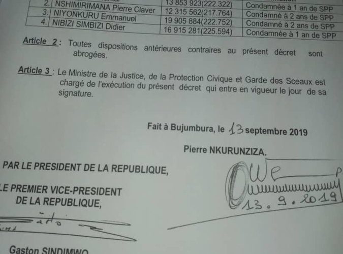 Burundi : Révocation de 4 magistrats corrompus récidivistes