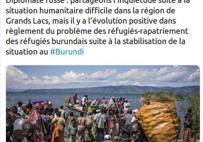 L’Ambassade de Russie au Burundi observe une situation positive et un retour massif de réfugiés burundais