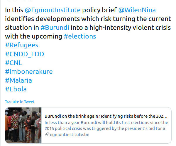 Justice : On sait désormais qui doit payer ! – La Belgique, responsable de l’Insurrection de 2015 au Burundi