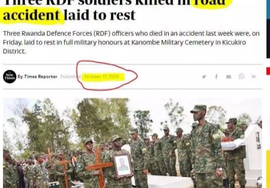 Des soldats Rwandais auraient été victimes d’accidents de roulage dans la Kibira