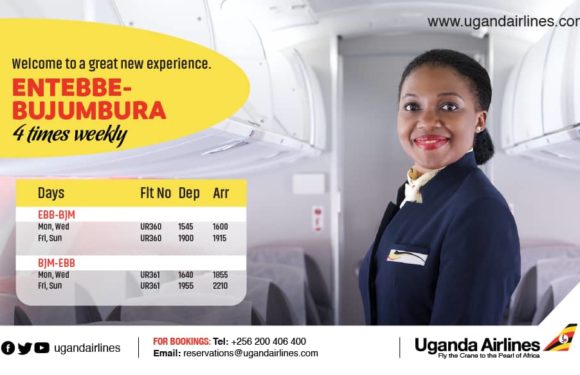Burundi / Ouganda  : Uganda Airlines ouvre sa ligne ENTEBBE – BUJUMBURA