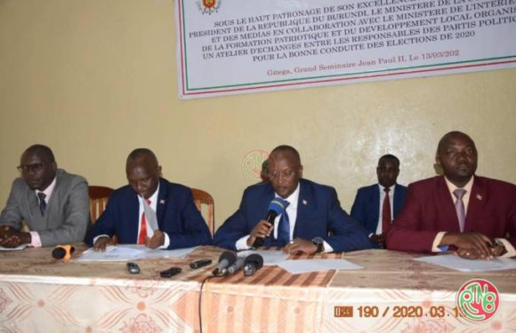 Gitega: rencontre des leaders politiques et des médias pour la bonne préparation des élections
