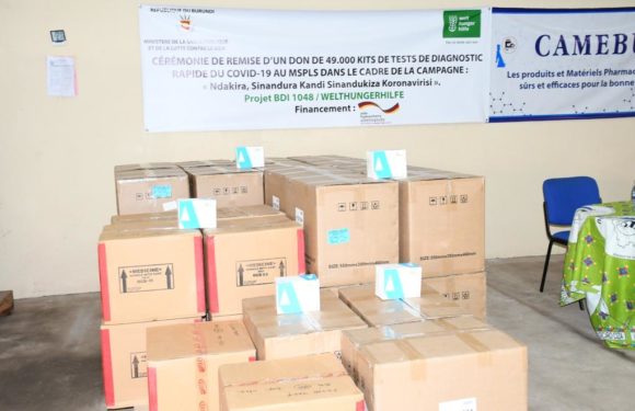 BURUNDI : Don allemand de 49.000 kits de tests rapides COVID-19