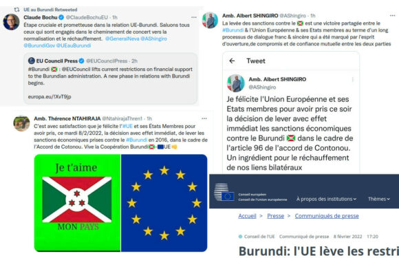 L’UE lève les sanctions injustes contre le BuRuNDi