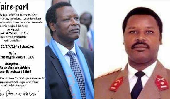 Burundi : Rapatriement et inhumation du corps du dictateur Buyoya Pierre.