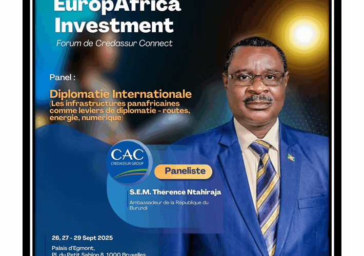 L’Ambassadeur ThérenceNtahiraja au cœur de la diplomatie des infrastructures panafricaines