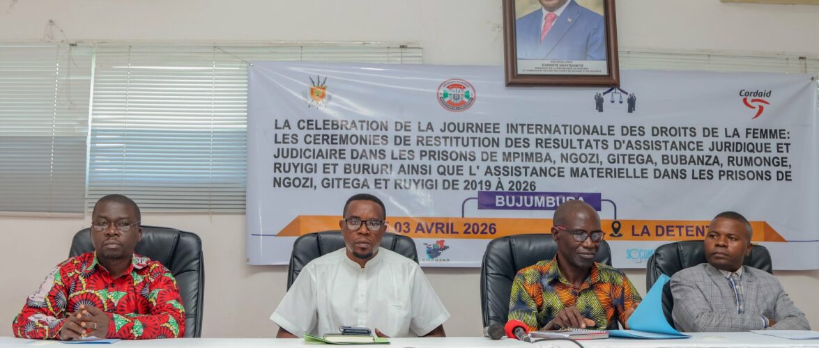 Burundi / Justice : Les femmes avocates de Gitega assistent 287 détenus, 22 libérés