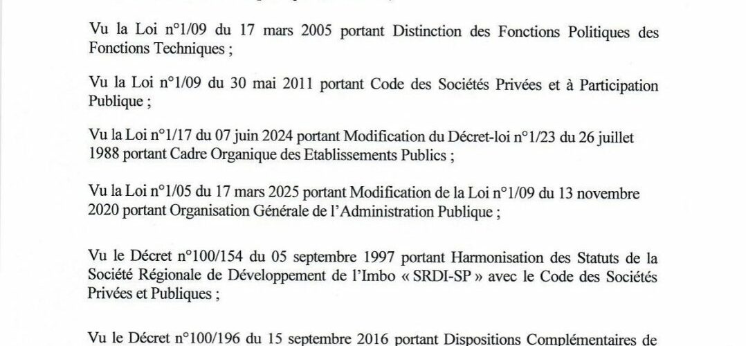 Burundi : De nouvelles nominations dans des institutions publiques et sociétés socio-économiques