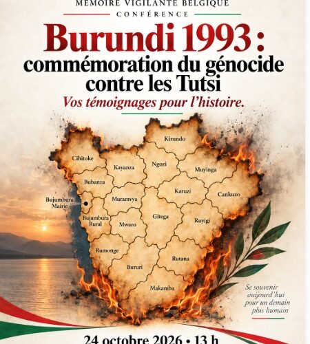 Burundi / Diaspora : À Liège, une commémoration consacrée aux Tutsi tués en 1993